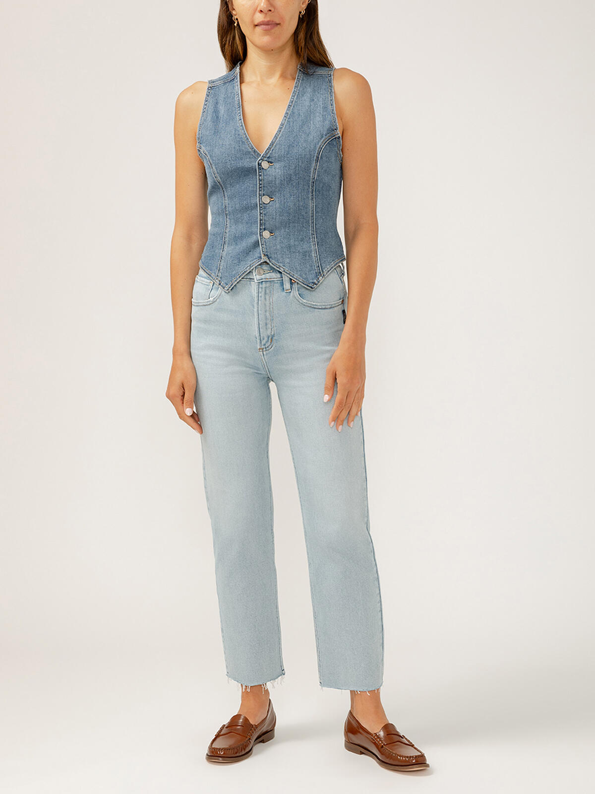 Highly Desirable High Rise Straight Leg Jeans, , hi-res image number 0