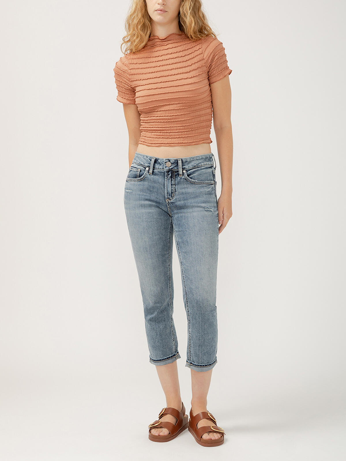 Suki Mid Rise Luxe Stretch Capri image number 0