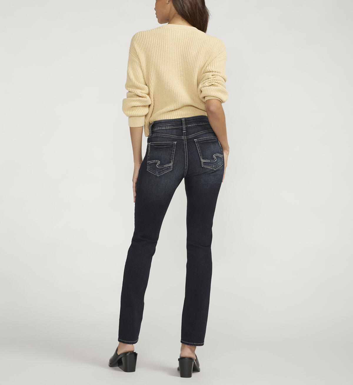 Suki Mid Rise Straight Leg Jeans, Indigo, hi-res image number 2