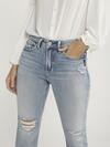 Suki Mid Rise Straight Crop Jeans image number 3