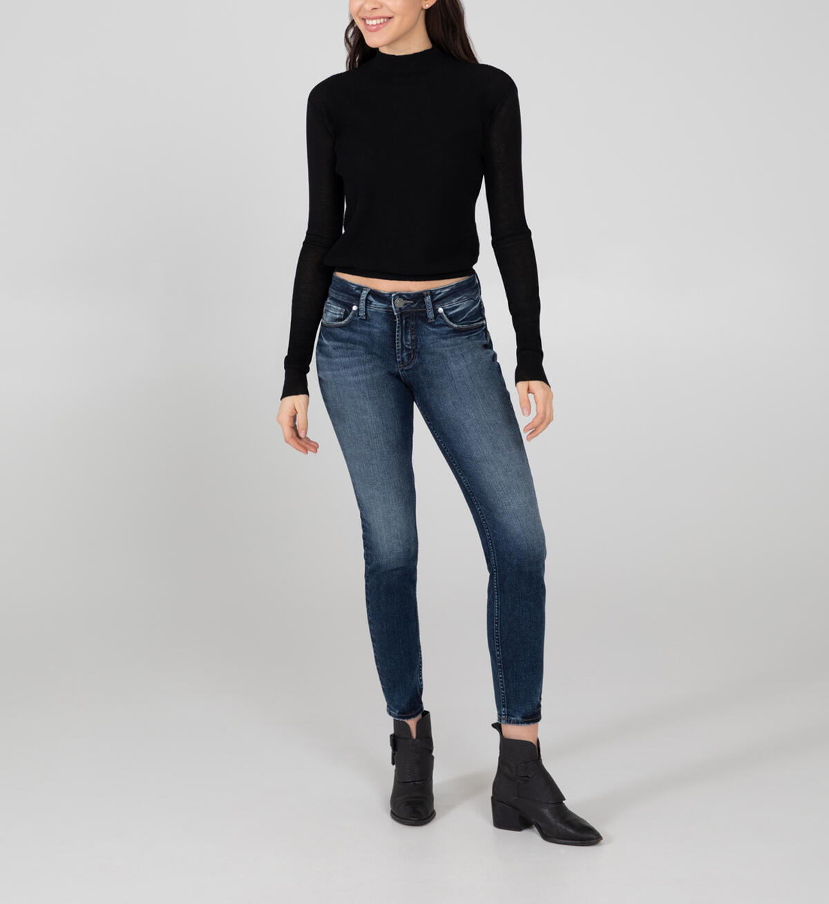 Elyse Mid Rise Skinny Jeans, , hi-res image number 0