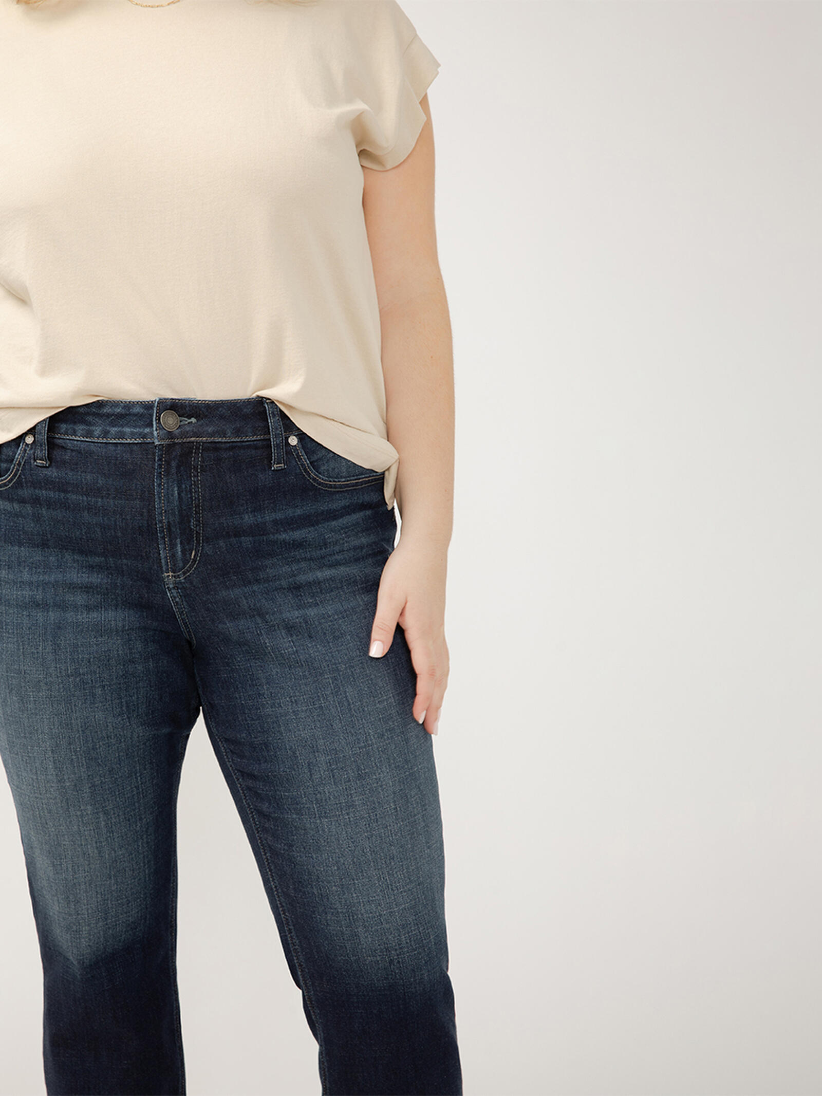 Buy Elyse Mid Rise Luxe Stretch Capri Plus Size for USD