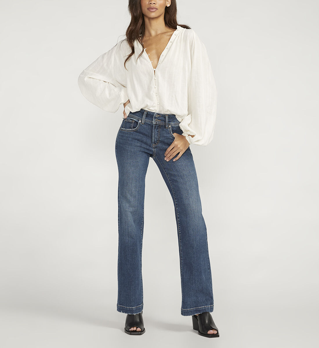 Mid rise outlet trouser jeans