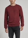 Mens Crewneck Sweatshirt, Burgundy, hi-res image number 2