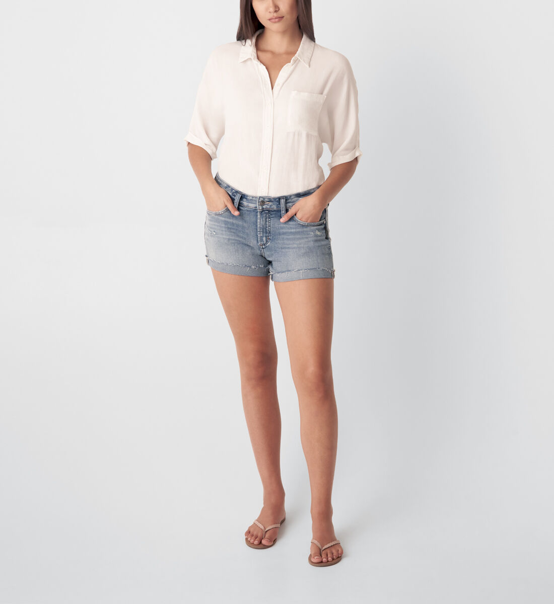 Silver jeans boyfriend shorts deals