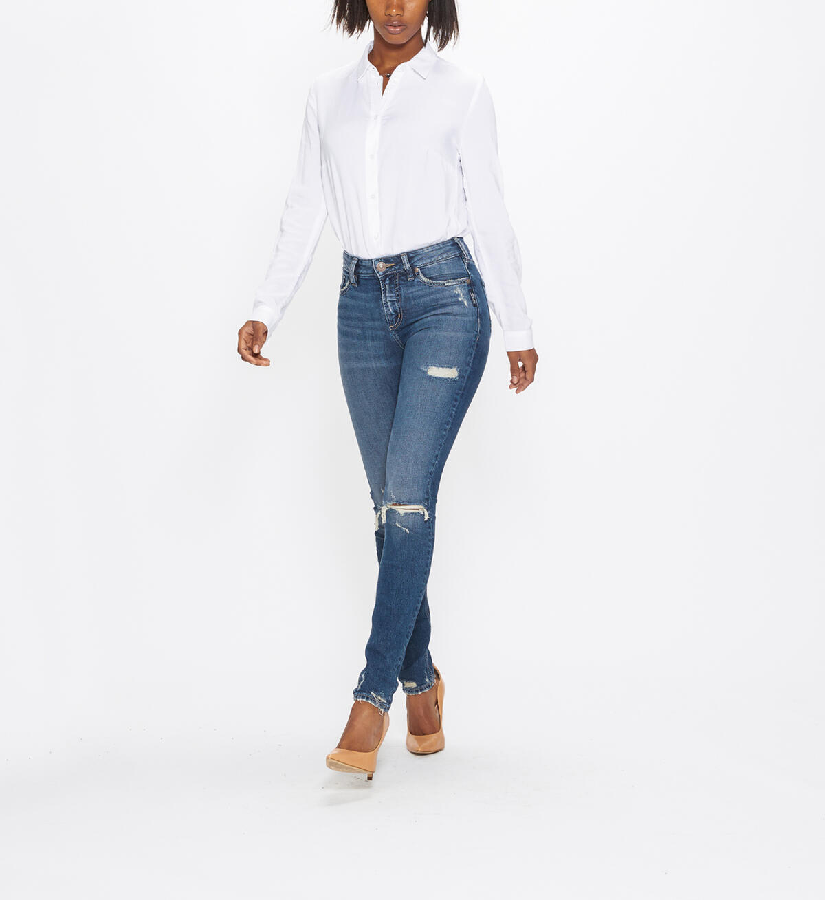 Mazy Skinny High Rise Dark Wash, , hi-res image number 3