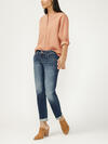Boyfriend Mid Rise Slim Leg Jeans, Indigo, hi-res image number 2