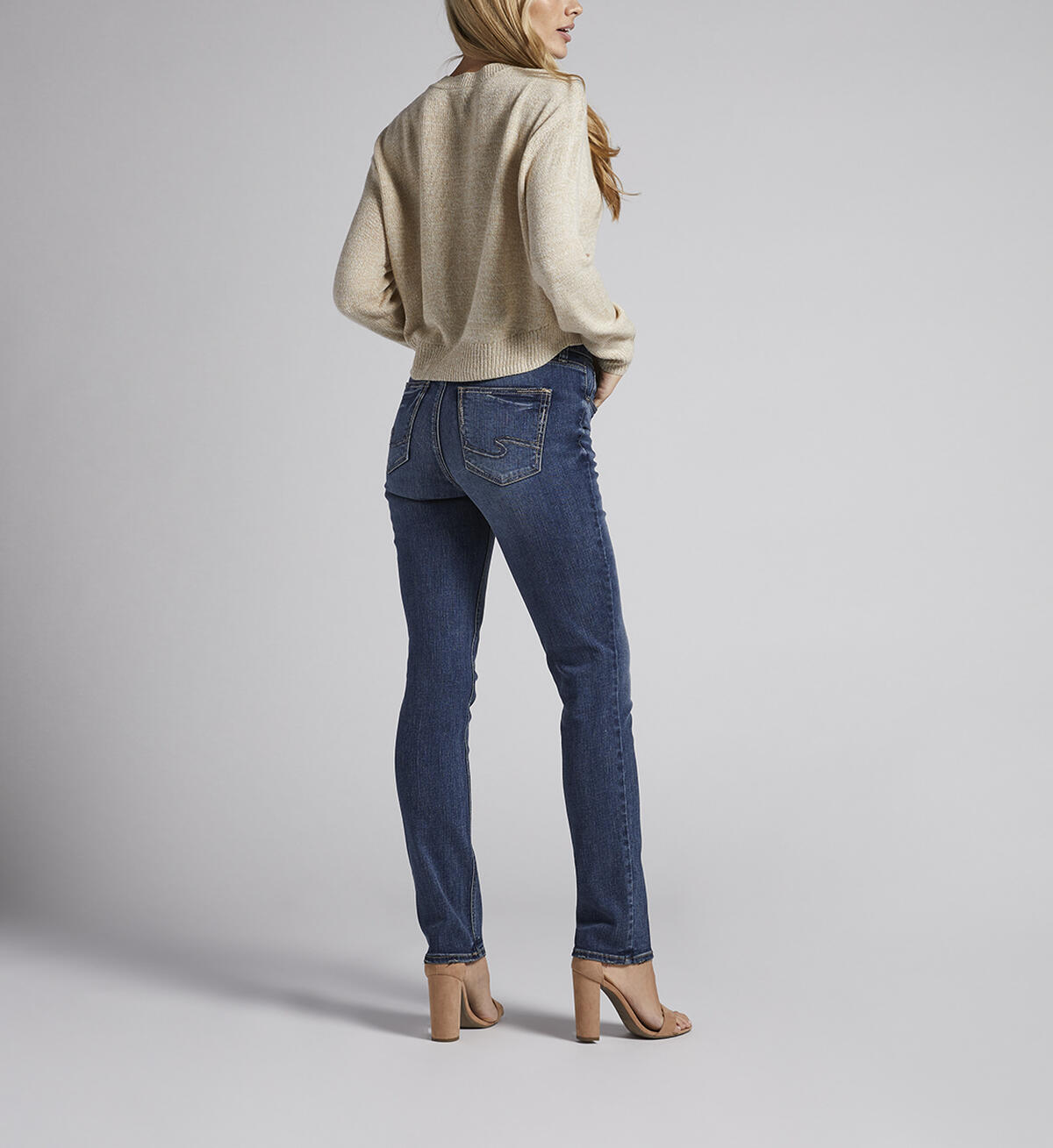Avery High Rise Straight Leg Jeans, Indigo, hi-res image number 1
