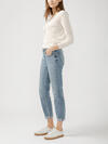 Boyfriend Mid Rise Slim Leg Luxe Stretch Jeans, , hi-res image number 2