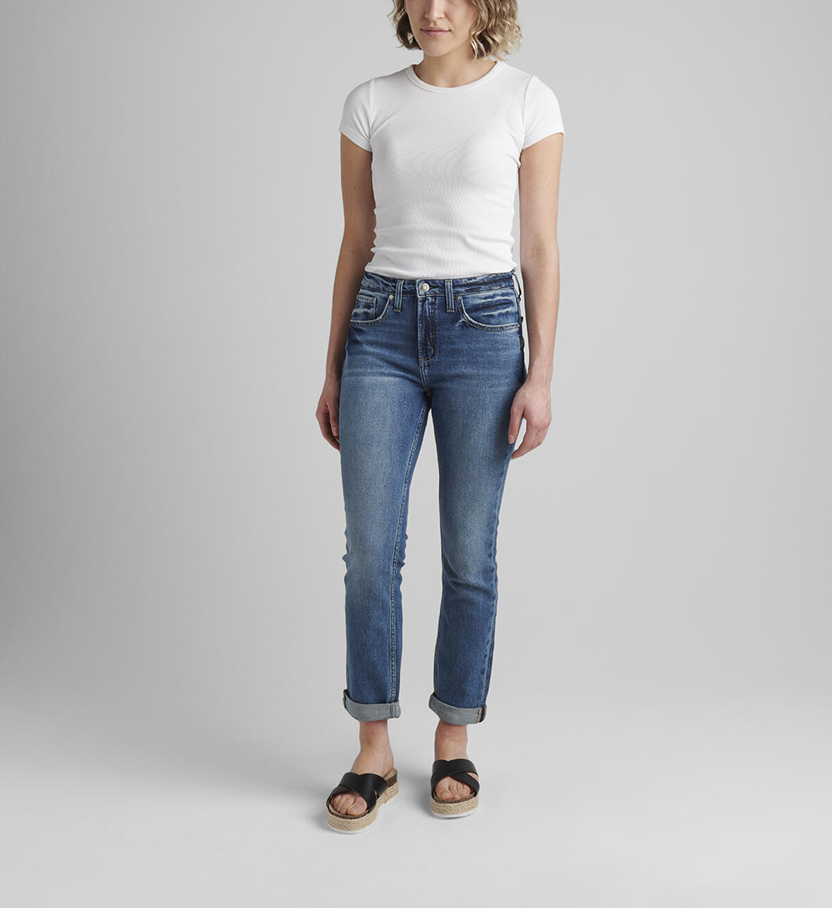 Beau Mid Rise Slim Leg Jeans, , hi-res image number 0