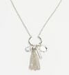 Long Cluster Charm Necklace, Silver, hi-res image number 1