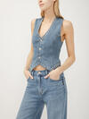 Limited Edition Studded Denim Vest, , hi-res image number 2