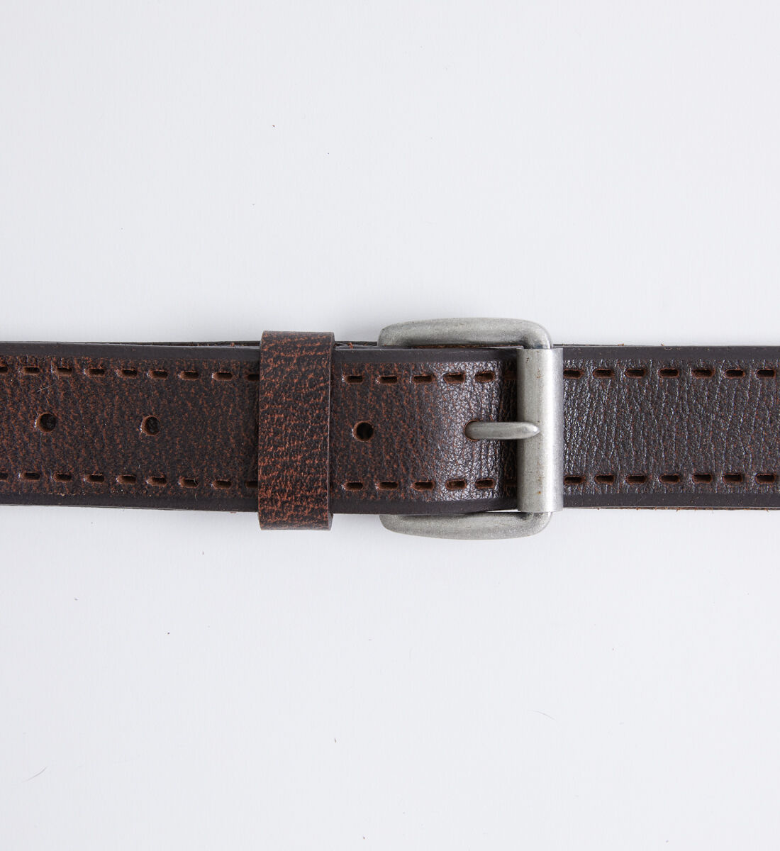 Pebbled Leather Mens Belt Alt Image 1