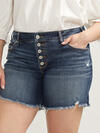 Boyfriend Mid Rise Luxe Stretch Shorts Plus Size image number 3