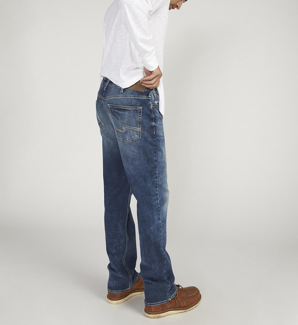 Gordie Relaxed Fit Straight Leg Jeans, Indigo, hi-res image number 1