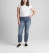 Boyfriend Mid Rise Slim Leg Jeans Plus Size, , hi-res image number 0