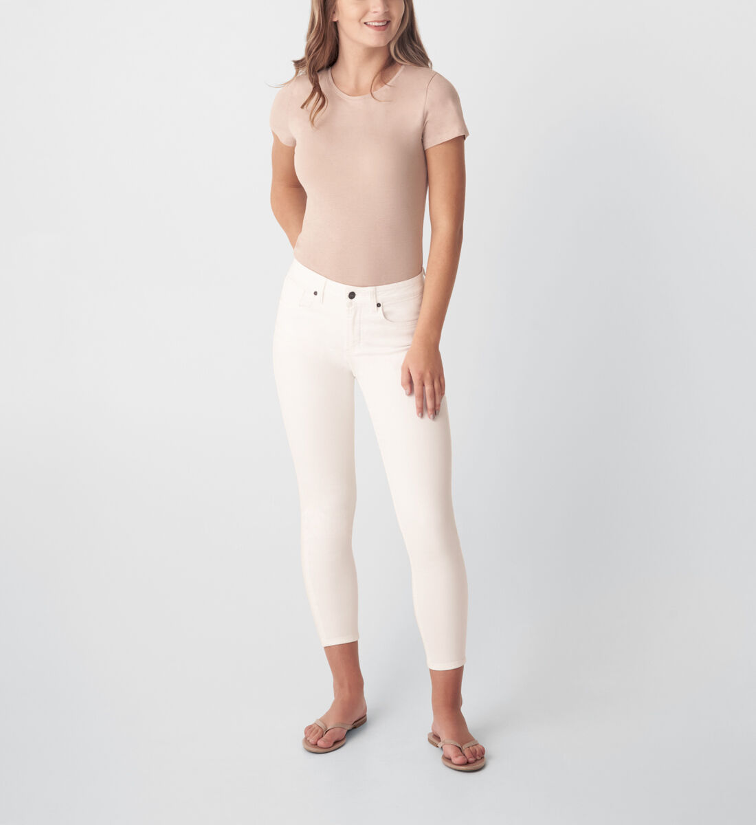Most Wanted Mid Rise Skinny Jeans,White Front