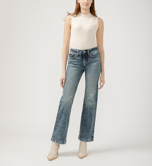 Suki Mid Rise Trouser Leg Jeans
