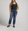 Boyfriend Mid Rise Slim Leg Jeans Plus Size, Indigo, hi-res image number 0