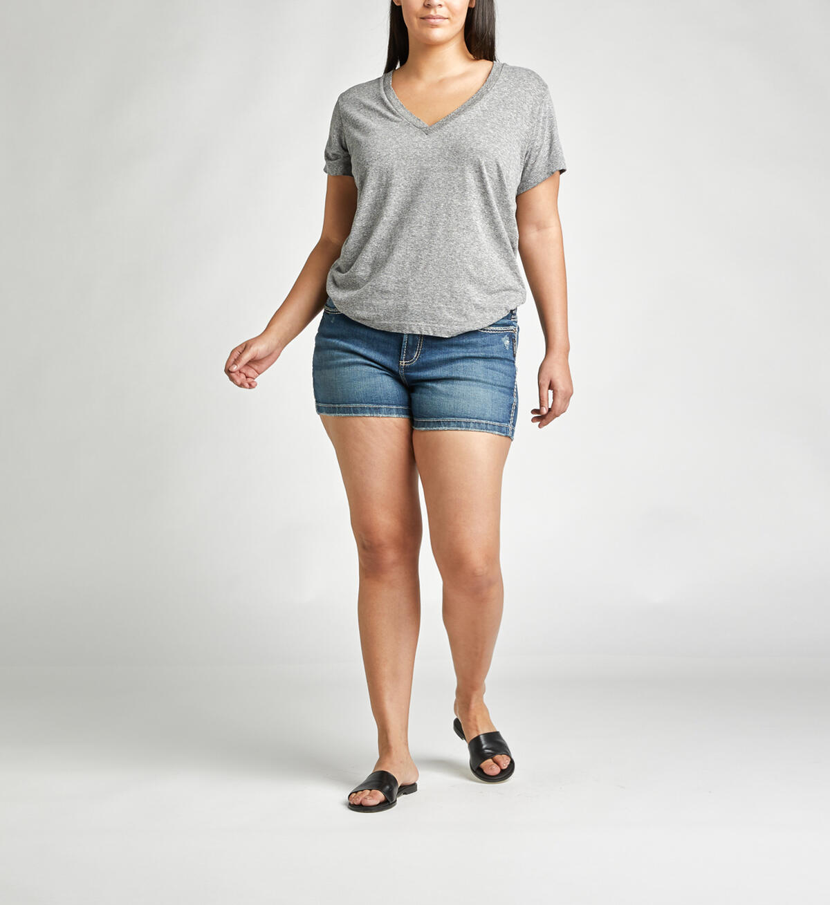 Elyse Mid-Rise Curvy Relaxed Short, , hi-res image number 0