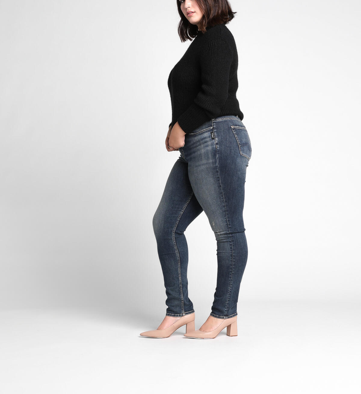 Avery High Rise Slim Leg Jeans Plus Size Final Sale, , hi-res image number 2