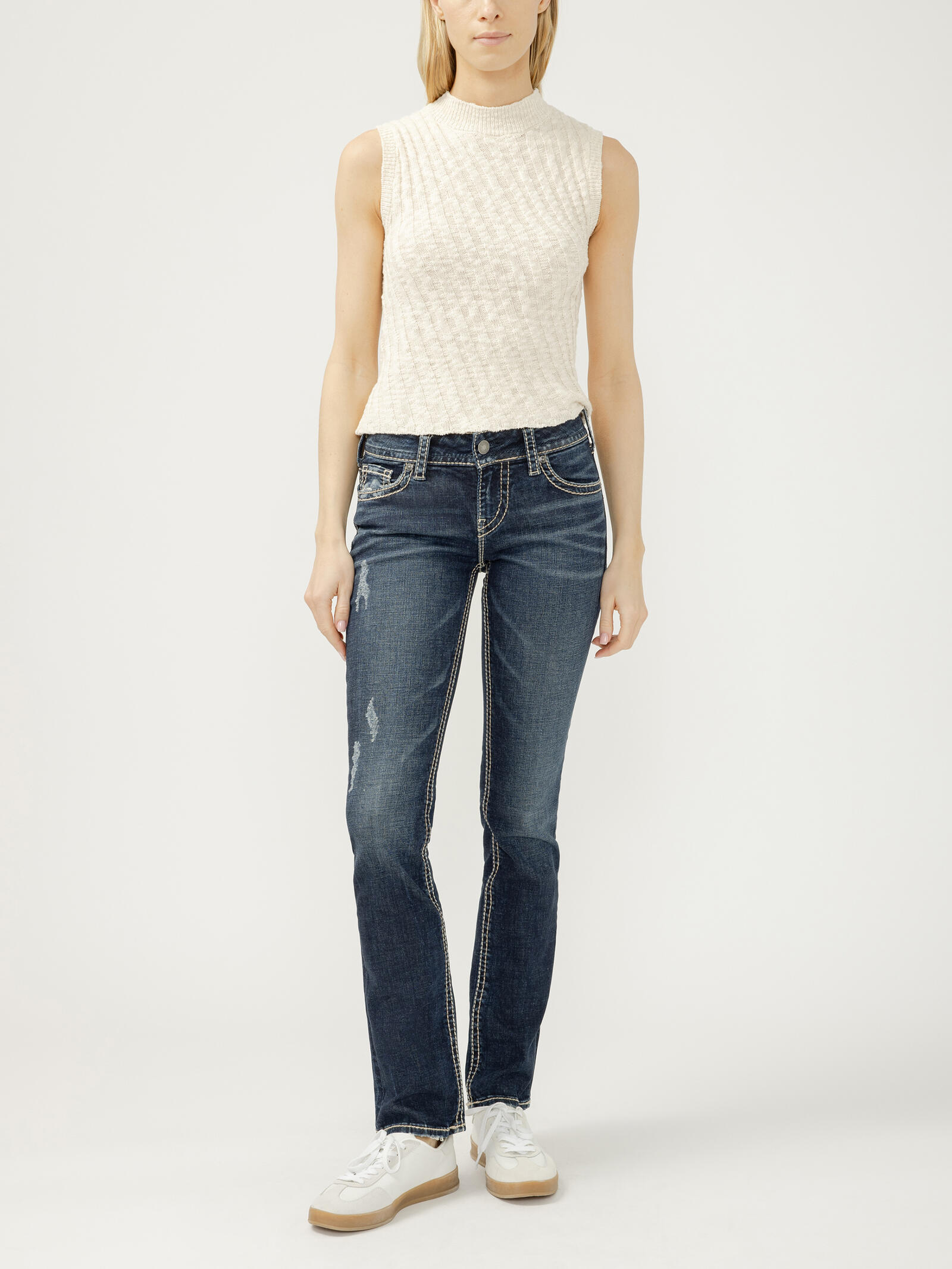 Buy Suki Mid Rise Straight Leg Jeans for USD Silver Jeans - Main Image
