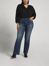 90s Vintage High Rise Bootcut Jeans Plus Size, Indigo, hi-res image number 0
