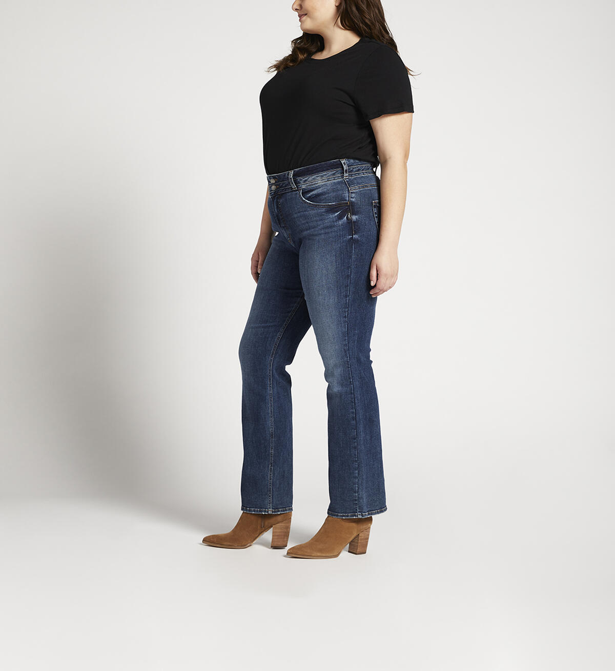 Avery High Rise Slim Bootcut Jeans Plus Size, , hi-res image number 2