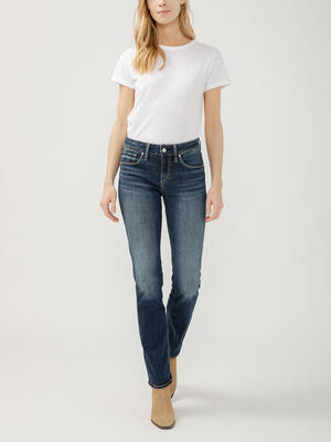 Suki Mid Rise Straight Leg Jeans