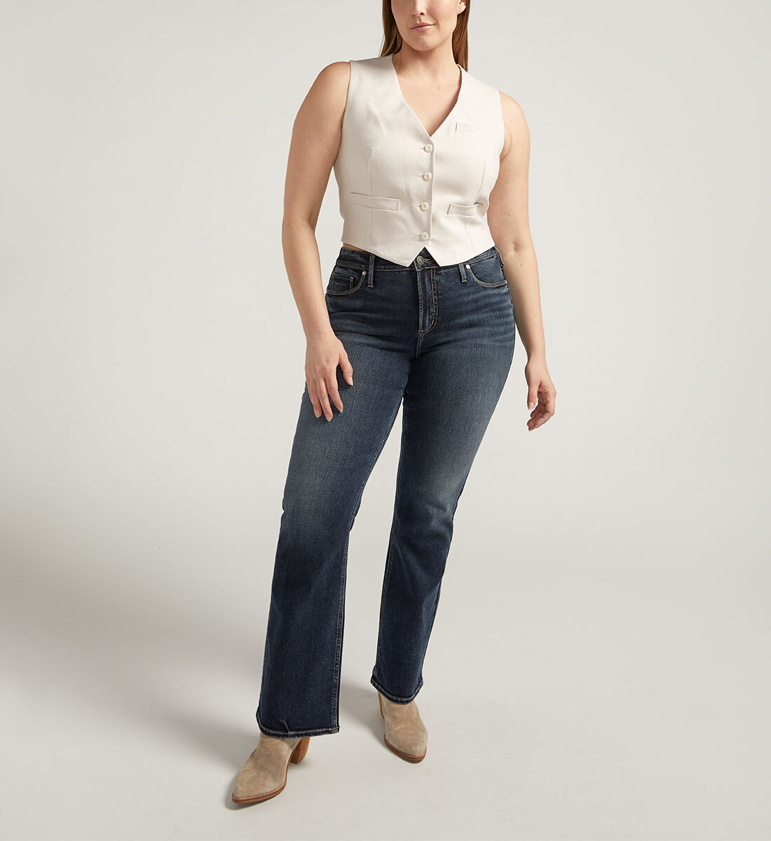Buy Suki Mid Rise Bootcut Jeans Plus Size for USD 47.00