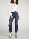 Highly Desirable High Rise Slim Straight Leg Jeans, Indigo, hi-res image number 1