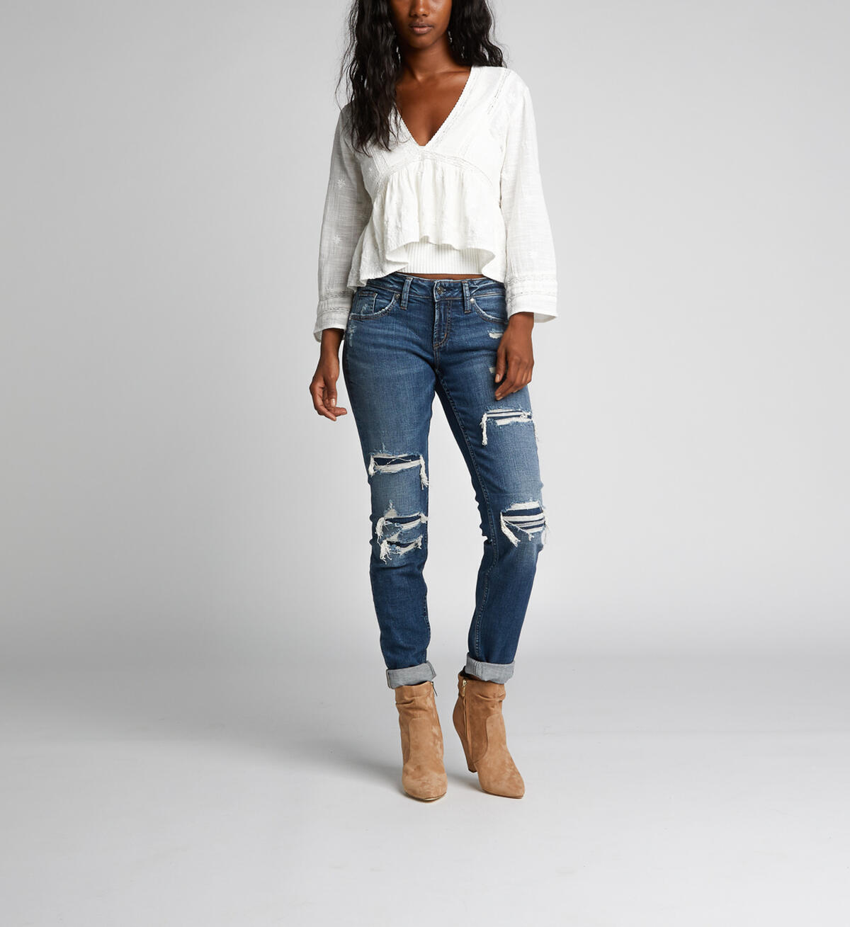 Mid-Rise Boyfriend Jeans, , hi-res image number 0