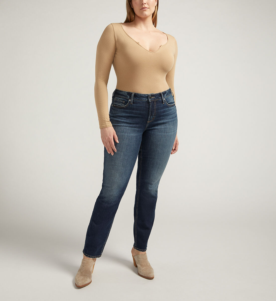 Buy Suki Mid Rise Straight Leg Jeans Plus Size for USD 44.00 Buy Suki Mid Rise Straight Leg Jeans Plus Size for USD 44.00