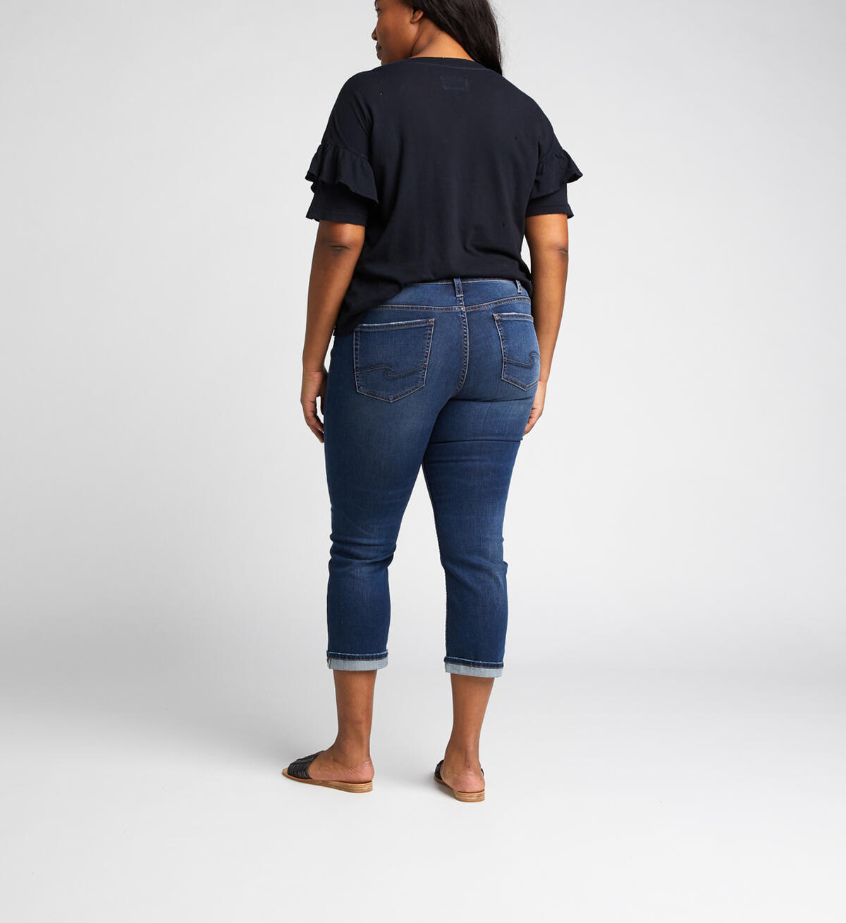 Elyse Mid-Rise Curvy Relaxed Capri, , hi-res image number 1