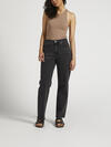 Mid Rise Straight Leg Dad Jean, Black, hi-res image number 0