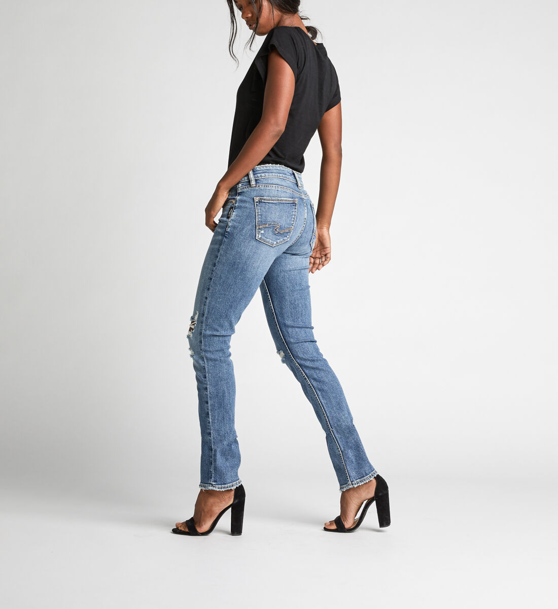 Levi's mid rise clearance curvy straight jeans