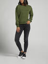Womens Crewneck Sweatshirt, Olive, hi-res image number 0