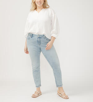 Girlfriend Mid Rise Slim Leg Jeans Plus Size