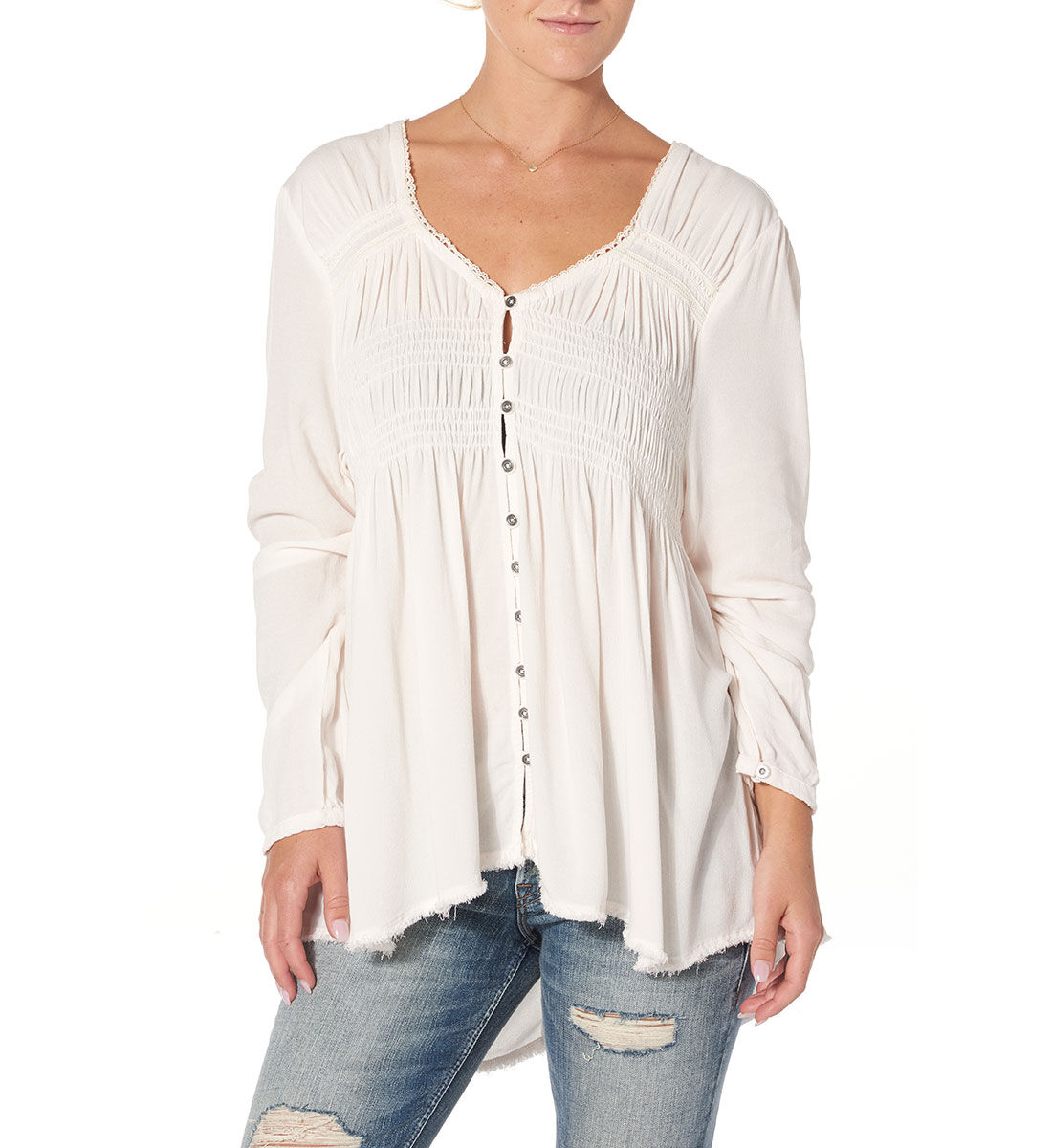 Smocked peasant tops clearance