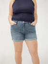 Suki Mid Rise Luxe Stretch Shorts Plus Size, , hi-res image number 3