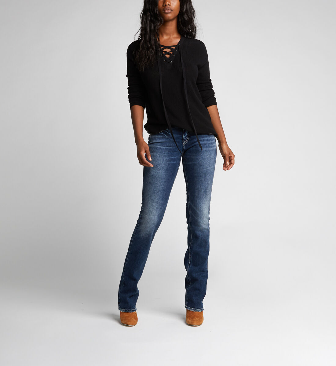 Silver avery slim bootcut jeans deals