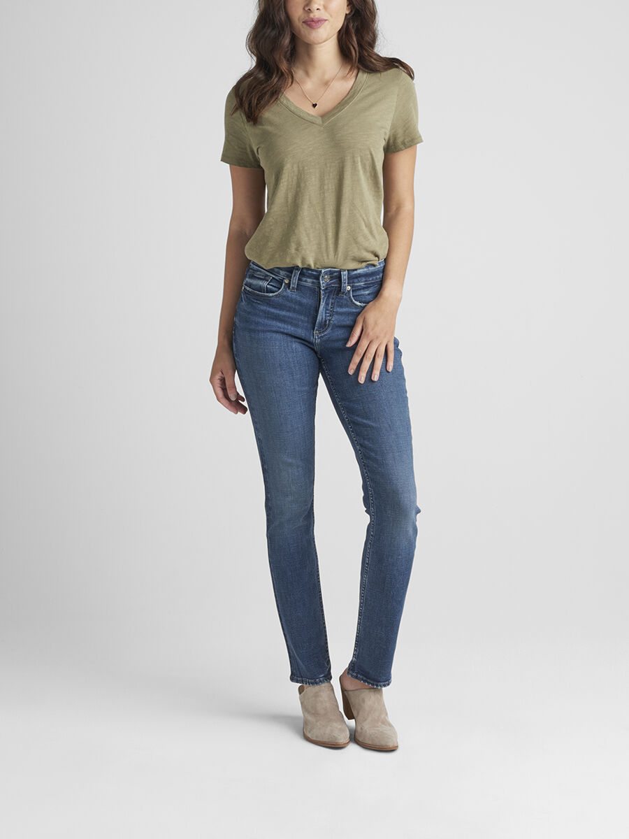 Suki Mid Rise Straight Leg Jeans 