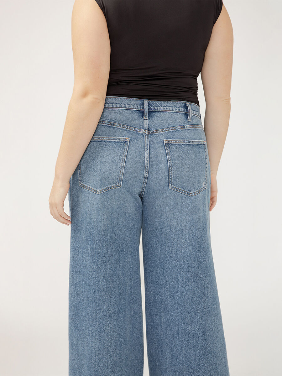 Buy Highly Desirable High Rise Ultra Wide Leg Jeans Plus