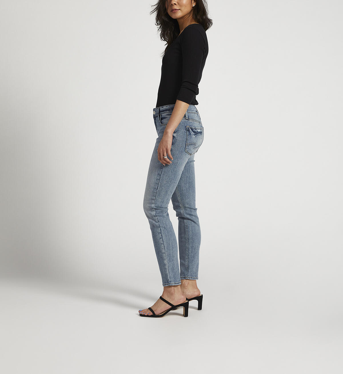 Elyse Mid Rise Skinny Jeans, , hi-res image number 2
