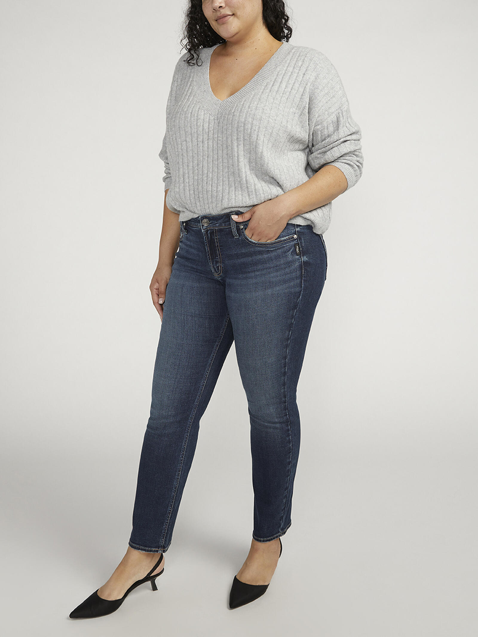 Britt Low Rise Straight Leg Jeans Plus Size