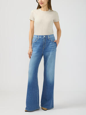 Printed Wide Leg Jeans