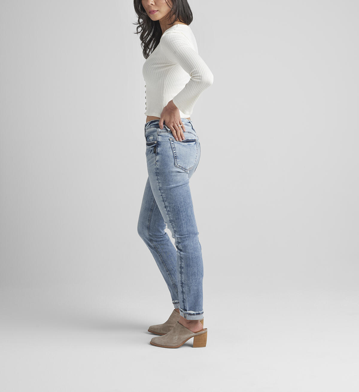 Beau Mid Rise Slim Leg Jeans, Indigo, hi-res image number 2