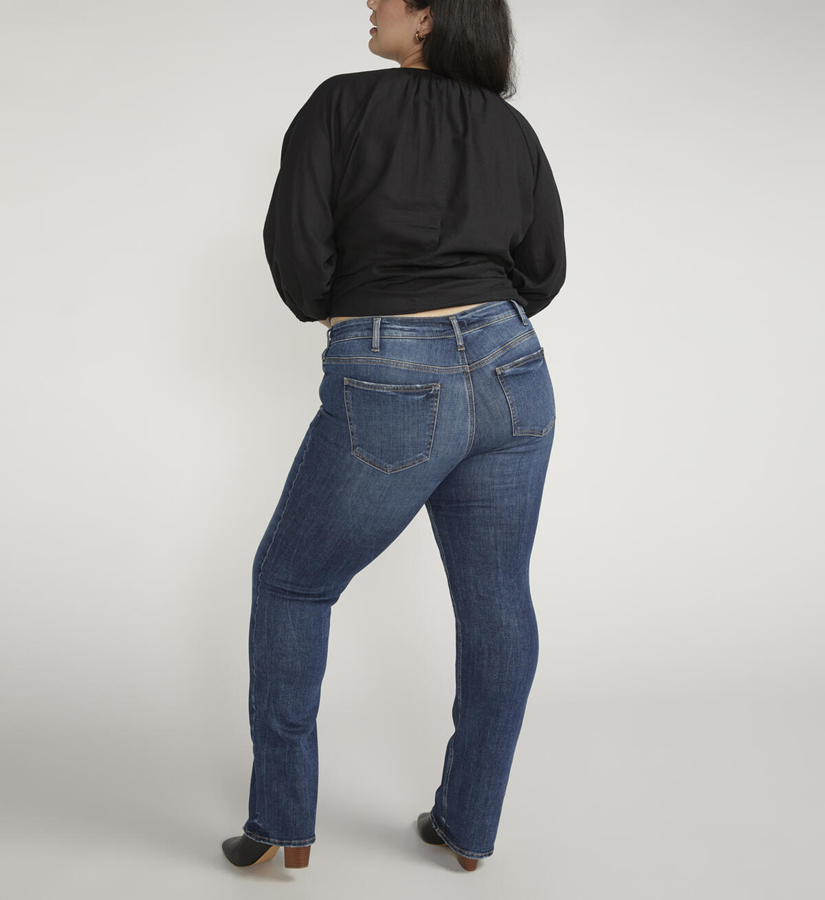 Suki Mid Rise Slim Bootcut Jeans Plus Size, Indigo, hi-res image number 1