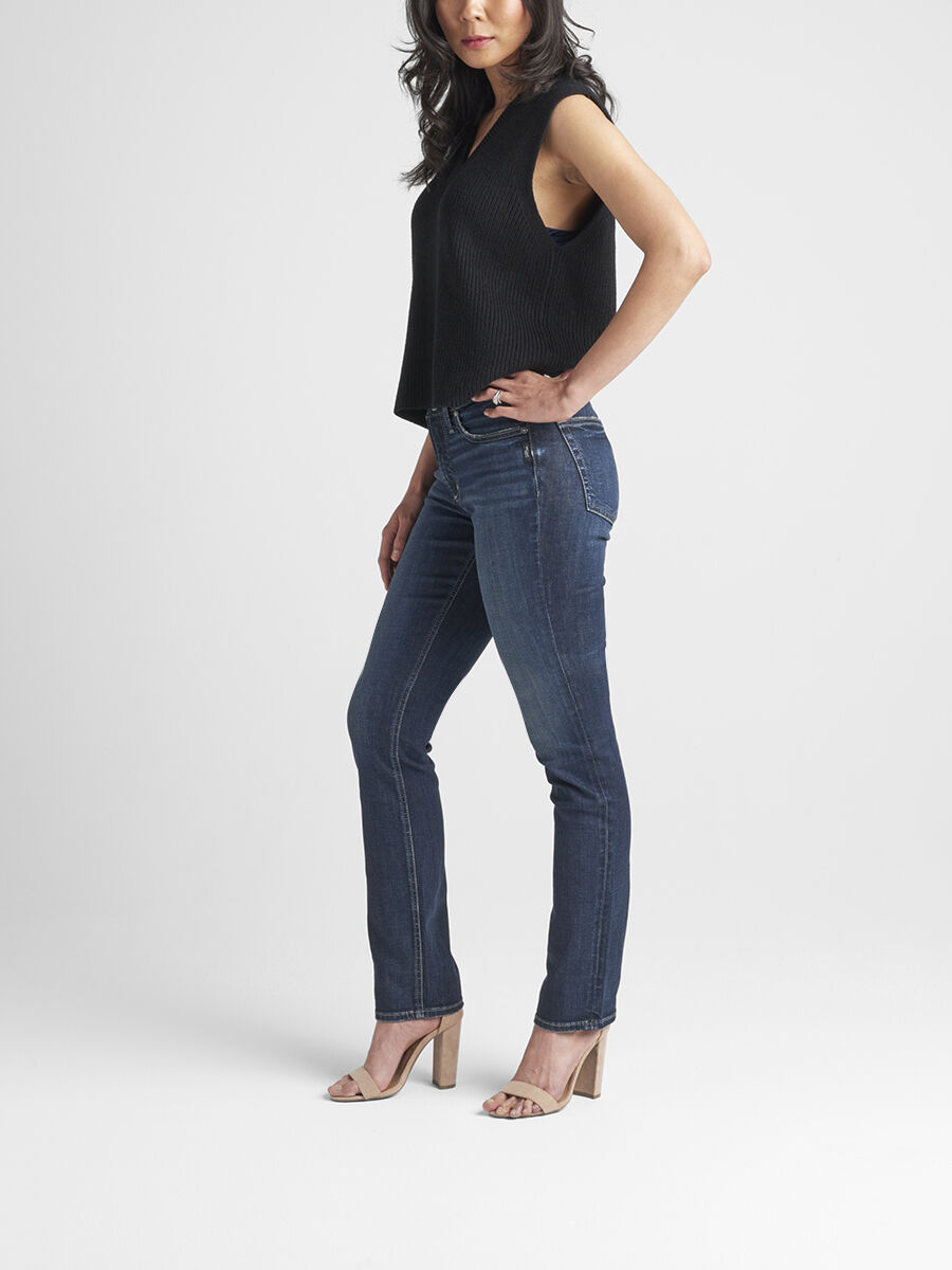 Most Wanted Mid Rise Straight Leg Jeans 