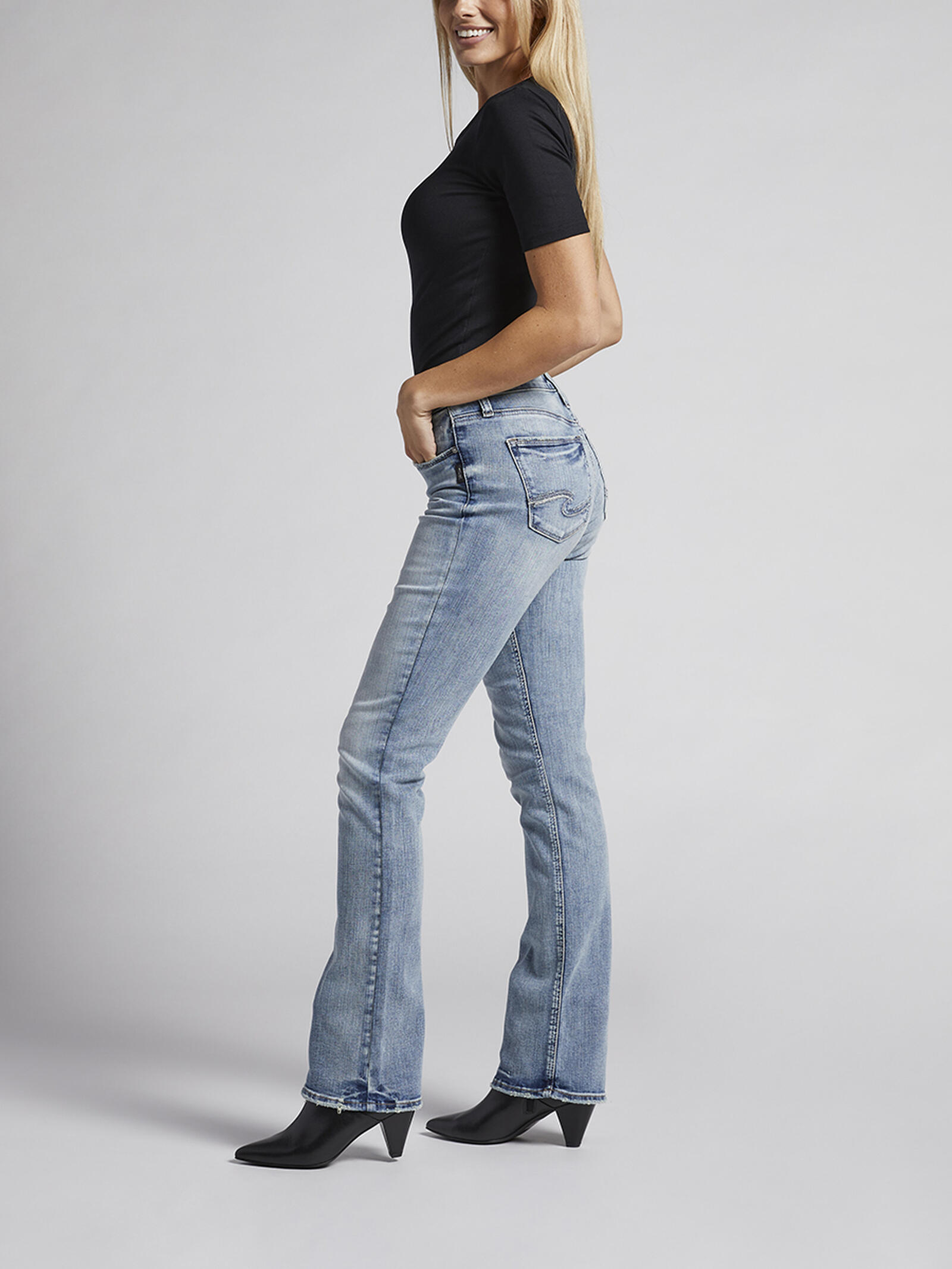 Suki Mid Rise Slim Bootcut Jeans